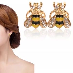 ⚡️3/$20⚡️Bumble Bee Rhinestone Earrings